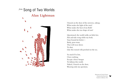 Song of Two Worlds by Alan Lightman SIGNED (15 in x 11.25 in)